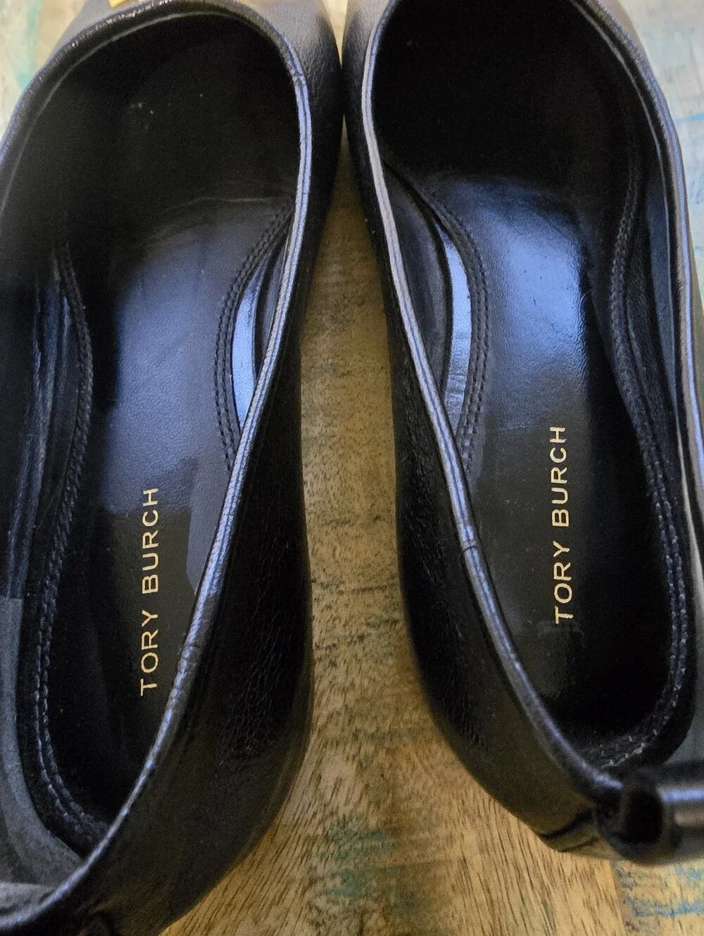 Tory Burch Eleanor Ballet Flats- Blk Leather- Retail $298 - Size 8 - Picture 4 of 6